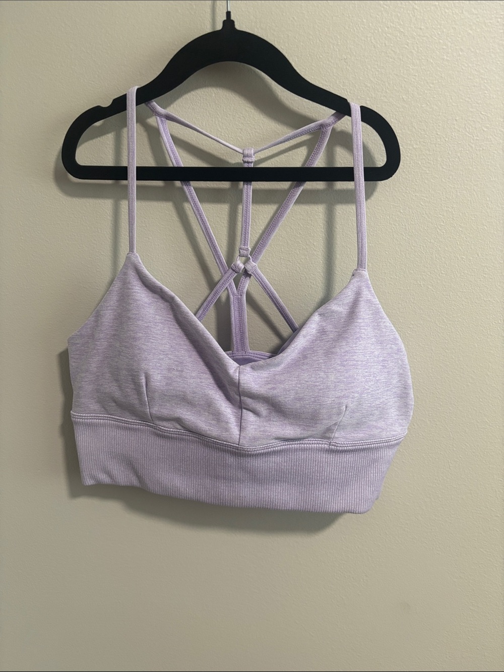ALO Yoga Lavender Strappy Back Sports Bra